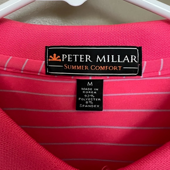 Peter Millar Mens Summer Comfort Size Medium Polo - Picture 3 of 4